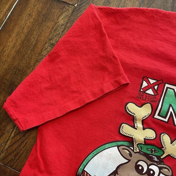 Vtg Naughty and Nice Christmas Shirt Men XL Short Sleeve 90s - Picture 5 of 8